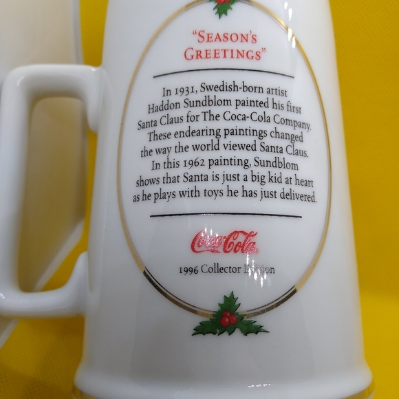1996 Ultimate Source Coca-Cola Coke Mug Santa Heli - Picture 8 of 11